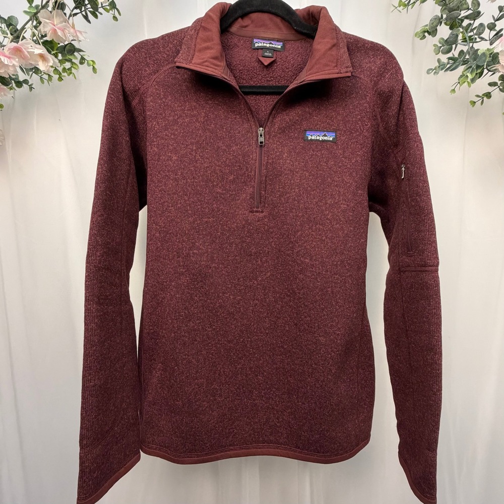 Patagonia Better Sweater 1/4 Zip Fleece Pullover Burgundy Heather 25617 Large
